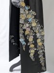 画像6: 【金刺繍×菊×墨黒】黒留袖オーバースカート (6)